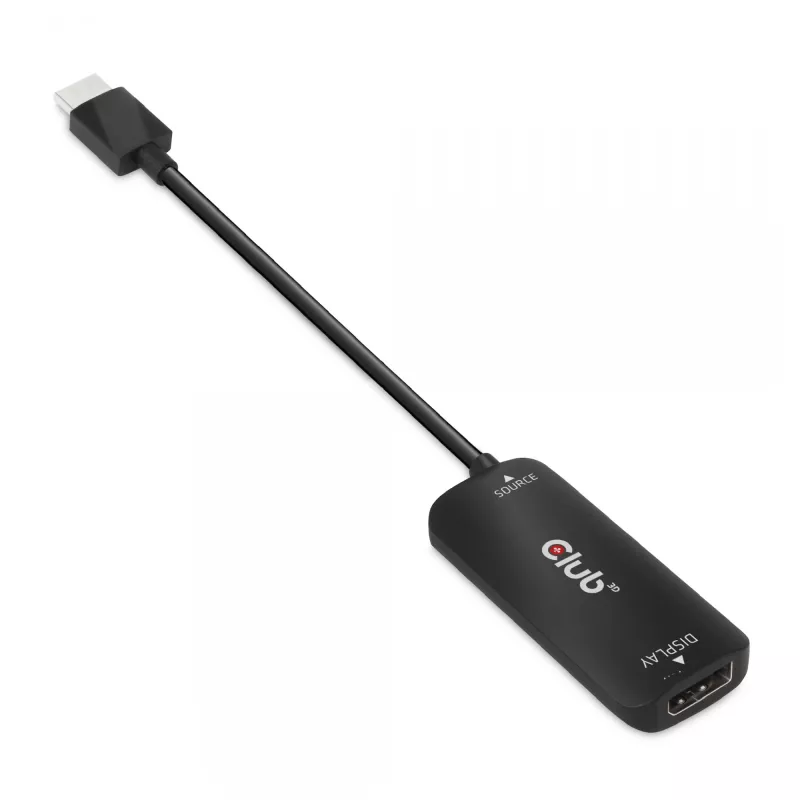 CLUB3D HDMI + Micro USB į DisplayPort™ 4K120Hz arba 8K30Hz M/F aktyvus adapteris