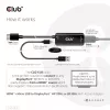 CLUB3D HDMI + Micro USB į DisplayPort™ 4K120Hz arba 8K30Hz M/F aktyvus adapteris