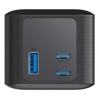 Nešiojamas įkroviklis Anker 737 (A1289011) — 24000 mAh, 140W, 2× USB-C + 1× USB-A, Sidabrinis/Juodas