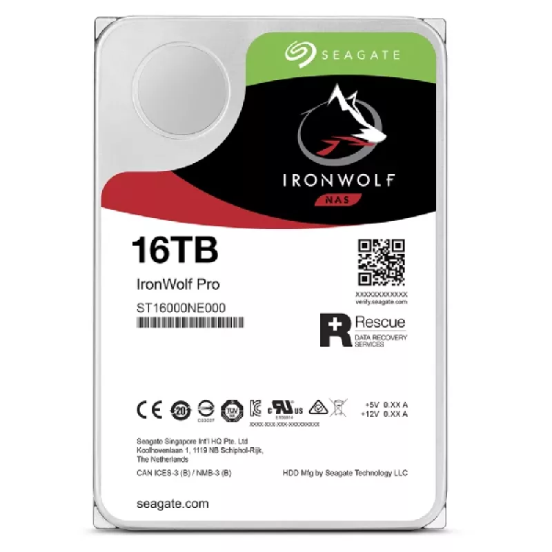 Seagate IronWolf Pro ST16000NT001 vidinis kietasis diskas 16 TB 7200 RPM 256 MB 3,5 colio Serial ATA III