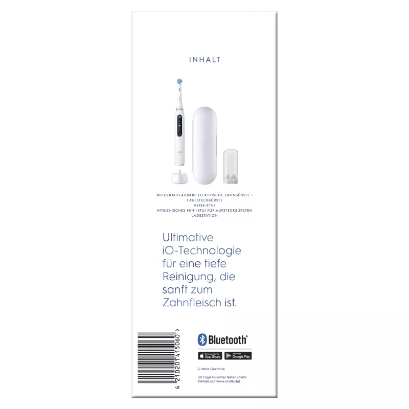 Oral-B iO Series 5 beslotis dantų šepetėlis suaugusiems, balta spalva