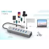 i-tec USB-C įkrovimo metalinis HUB 7 prievadų USB 3.2 Gen 1 Type-C Type-A