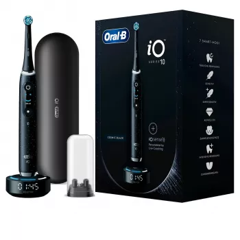 Oral-B iO Series 10 besukiojantis-osciliuojantis dantų šepetėlis suaugusiems, juodas