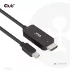 CLUB3D MiniDisplayPort 1.4 į HDMI 4K120Hz arba 8K60Hz HDR10+ laidas M/M 1,8 m