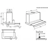 Įmontuojamas gartraukis Electrolux LFP616X, 598 mm, 600 m³/h, pilkas
