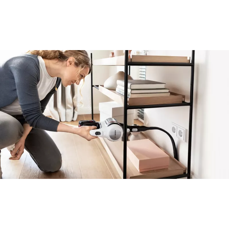 Bosch BCS711XXL belaidis šluotinis dulkių siurblys, 18 V, 0,3 L, 3 Ah, baltas