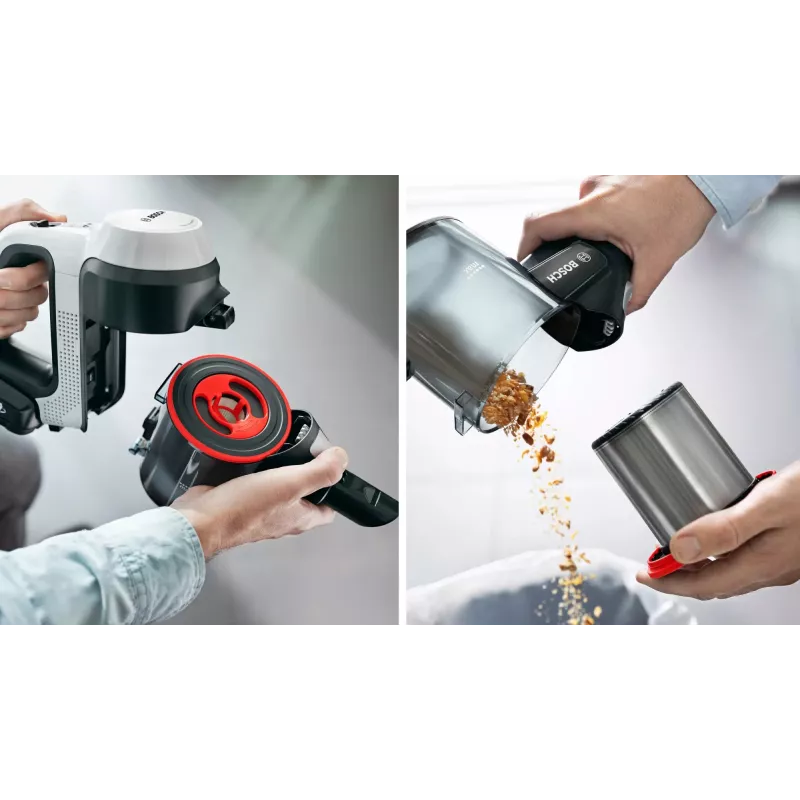 Bosch BCS711XXL belaidis šluotinis dulkių siurblys, 18 V, 0,3 L, 3 Ah, baltas