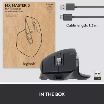 LOGITECH MX Master 3S for Business – belaidė Bluetooth pelė, grafito spalva