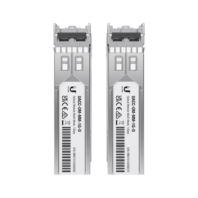 UBIQUITI NETWORKS 1.25 Gbps SFP 2xLC MM 850nm 550m – 2 vnt. (UF-MM-1G)