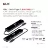CLUB3D USB4™ Gen3x2 Type-C, 6-in-1 USB-C centras su HDMI™ 8K60Hz arba 4K120Hz, 2xUSB Type-A (10G), Ethernet RJ45 (2.5G) ir 2xUSB Type-C (1x duomenys 10G, 1x PD3.0 įkrovimas 100W)