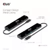 CLUB3D USB4™ Gen3x2 Type-C, 6-in-1 USB-C centras su HDMI™ 8K60Hz arba 4K120Hz, 2xUSB Type-A (10G), Ethernet RJ45 (2.5G) ir 2xUSB Type-C (1x duomenys 10G, 1x PD3.0 įkrovimas 100W)