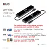 CLUB3D USB4™ Gen3x2 Type-C, 6-in-1 USB-C centras su HDMI™ 8K60Hz arba 4K120Hz, 2xUSB Type-A (10G), Ethernet RJ45 (2.5G) ir 2xUSB Type-C (1x duomenys 10G, 1x PD3.0 įkrovimas 100W)