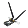 Vidinė belaidžio tinklo plokštė ASUS PCE-AXE5400 – PCIe, Wi‑Fi 6E trijuosta (2,4/5/6 GHz), 2402 Mbps, Bluetooth 5.2