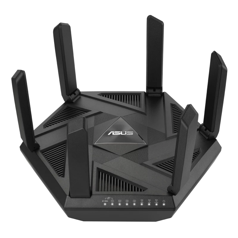 Belaidis maršrutizatorius ASUS RT-AXE7800, trijų juostų (2,4 GHz / 5 GHz / 6 GHz), juodas