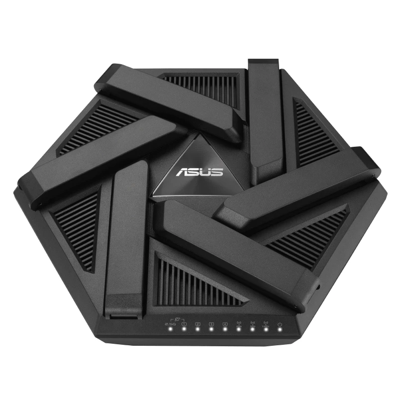 Belaidis maršrutizatorius ASUS RT-AXE7800, trijų juostų (2,4 GHz / 5 GHz / 6 GHz), juodas