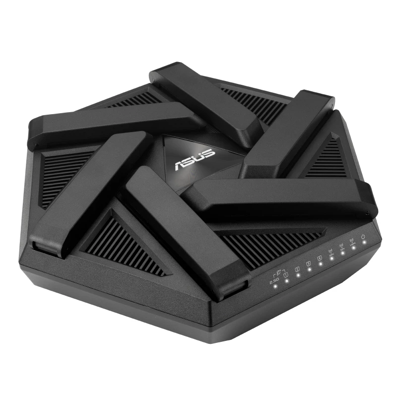 Belaidis maršrutizatorius ASUS RT-AXE7800, trijų juostų (2,4 GHz / 5 GHz / 6 GHz), juodas