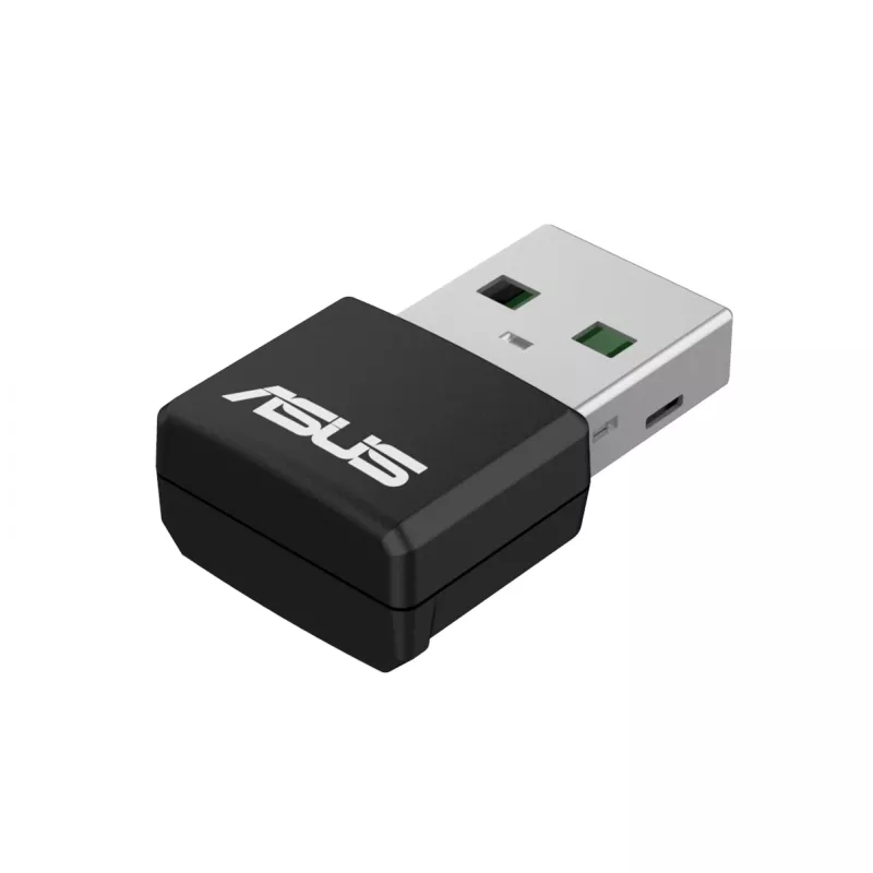 Tinklo adapteris ASUS USB-AX55 Nano AX1800 Wi‑Fi 6 dviejų juostų USB belaidis adapteris, 1800 Mbps, juodas