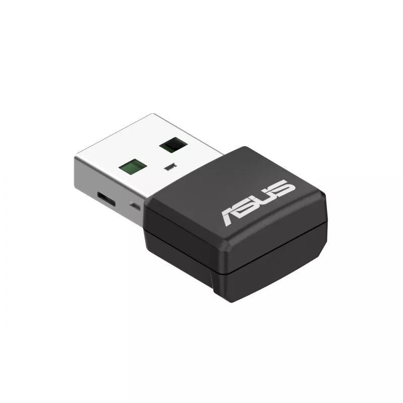 Tinklo adapteris ASUS USB-AX55 Nano AX1800 Wi‑Fi 6 dviejų juostų USB belaidis adapteris, 1800 Mbps, juodas