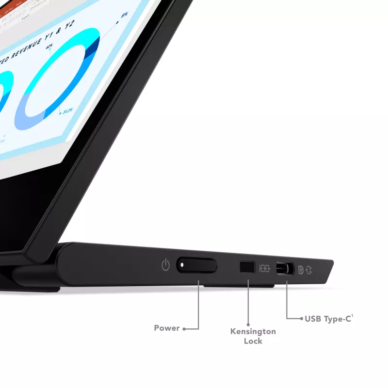 Monitorius Lenovo ThinkVision M14d, 35,6 cm (14 colių), 2240 x 1400 pikselių, 2,2K, LED, 8 ms, Juodas