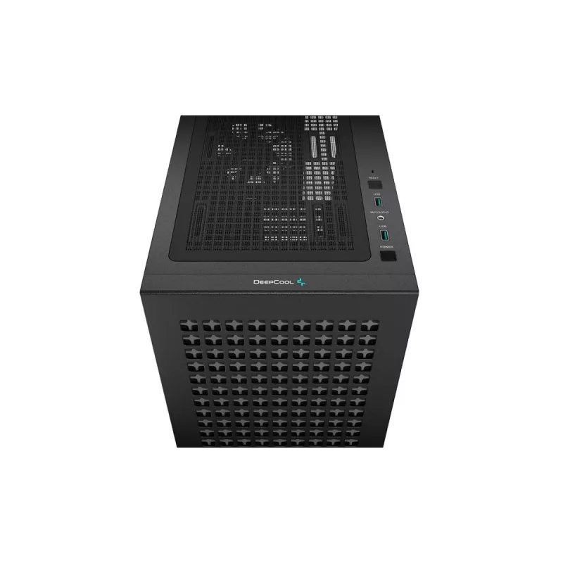 Korpusas DeepCool CH370 Mini Tower – microATX/Mini-ITX, grūdintas stiklas, palaiko iki 32 cm GPU