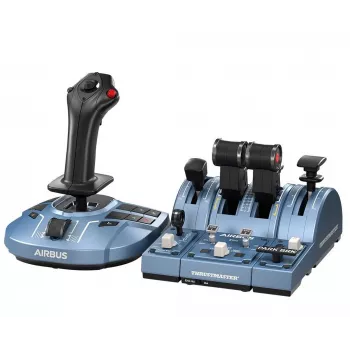 Thrustmaster TCA Captain Pack X Airbus Edition, juodai pilkas USB vairalazdė ir variklio valdymo svirtis, skirta PC, Xbox