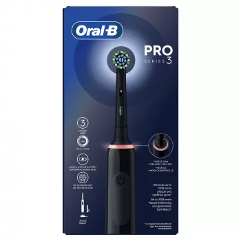 Oral-B Pro 3 Pro3 3000 suaugusiųjų sukamoji-osciliuojanti dantų šepetėlis juodas