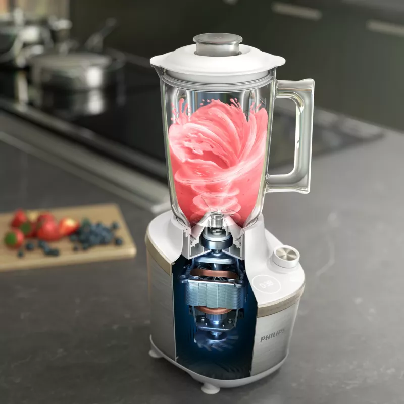 Philips 7000 serijos HR3760/01 stalo blenderis 2 L 1500 W nerūdijantis plienas, balta