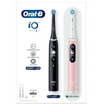 Oral-B iO 6 beslotė dantų šepetėlis suaugusiems Juoda, Rožinė