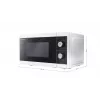 Sharp YC-MG01E-W mikrobangų krosnelė su griliu, juoda/balta, 20 L, 800 W