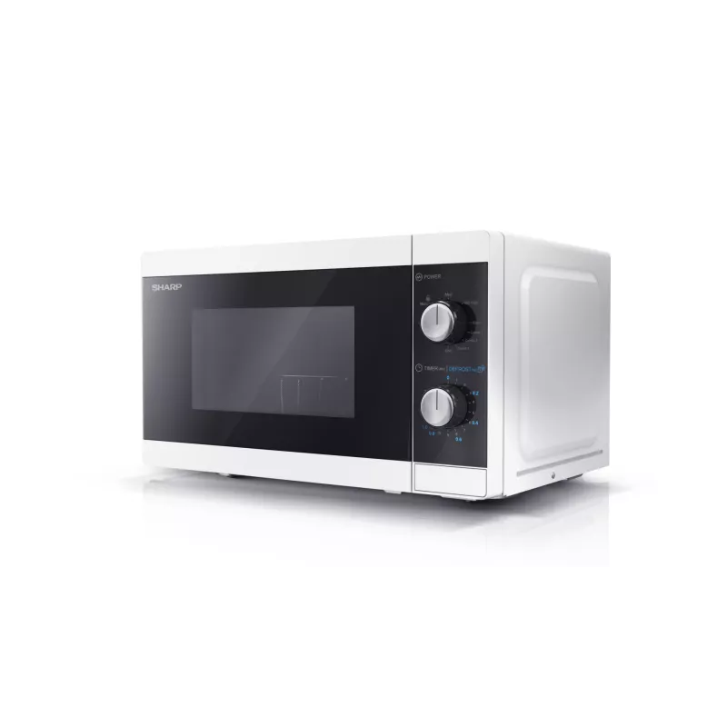 Sharp YC-MG01E-W mikrobangų krosnelė su griliu, juoda/balta, 20 L, 800 W