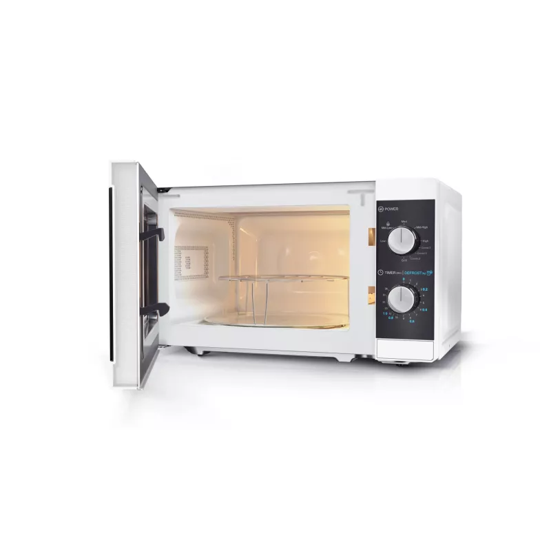 Sharp YC-MG01E-W mikrobangų krosnelė su griliu, juoda/balta, 20 L, 800 W