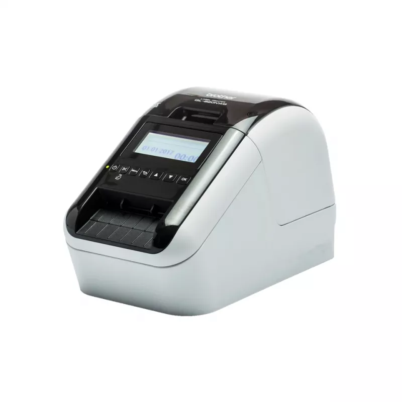 Brother QL-820NWBC etikečių spausdintuvas (tiesioginis terminis, spalva juoda/balta, 300 x 300 DPI, 176 mm/s, laidinis ir belaidis Ethernet LAN, DK, Wi-Fi, Bluetooth)