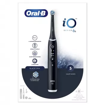 Oral-B iO 6 suaugusiųjų vibracinis dantų šepetėlis juodas