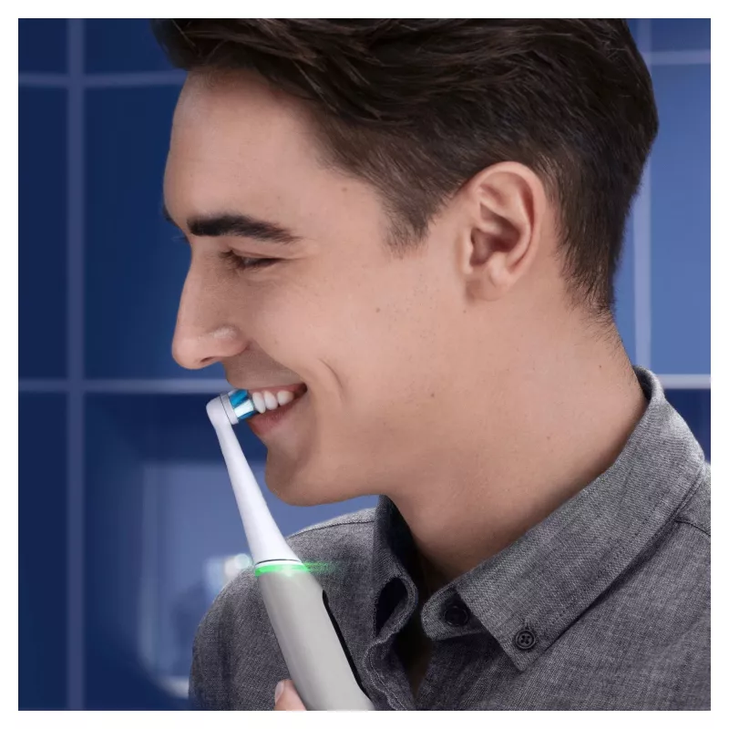 Oral-B iO 6S suaugusiųjų vibracinis dantų šepetėlis, pilka/balta
