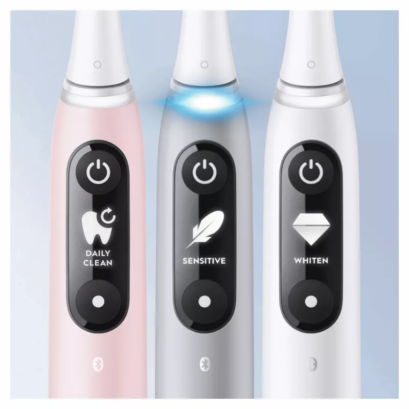 Oral-B iO 6S suaugusiųjų vibracinis dantų šepetėlis, pilka/balta