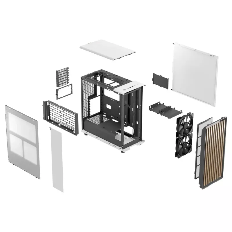 PC korpusas Fractal Design North Midi Tower Baltas