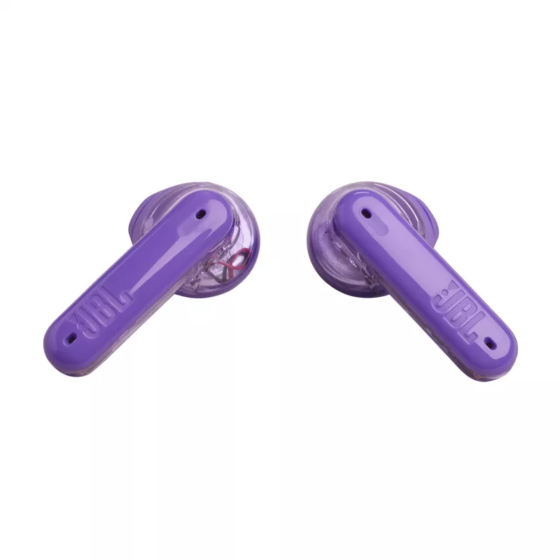 JBL Tune Flex Ghost Edition belaidės ausinės TWS, violetinės, permatomos