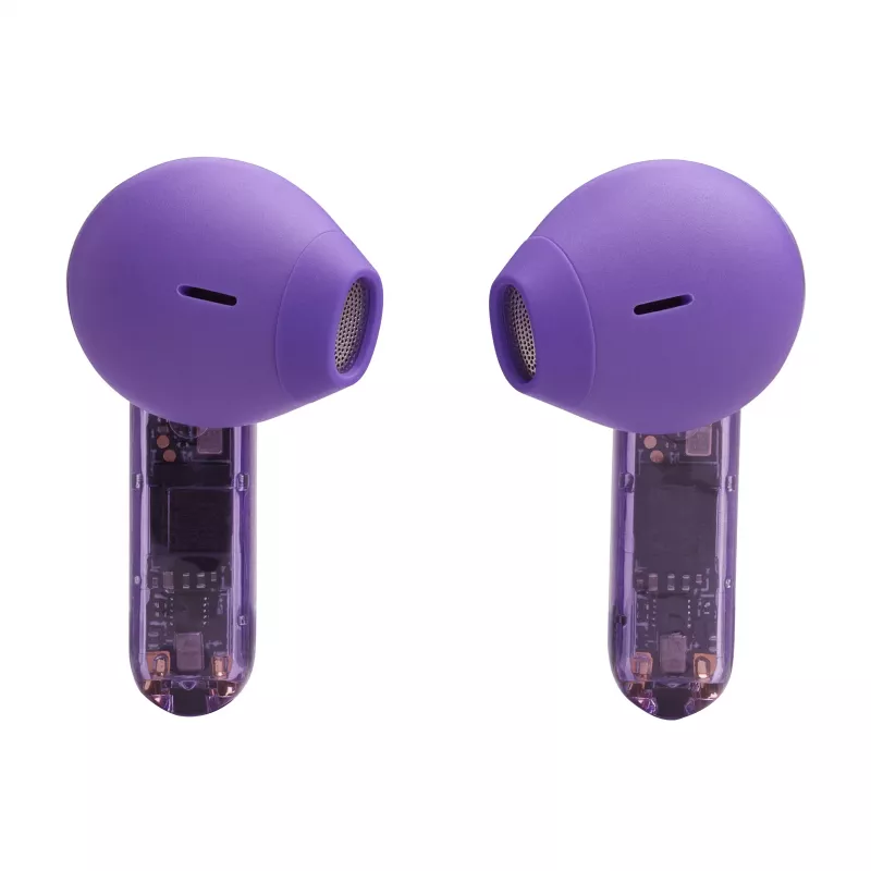 JBL Tune Flex Ghost Edition belaidės ausinės TWS, violetinės, permatomos