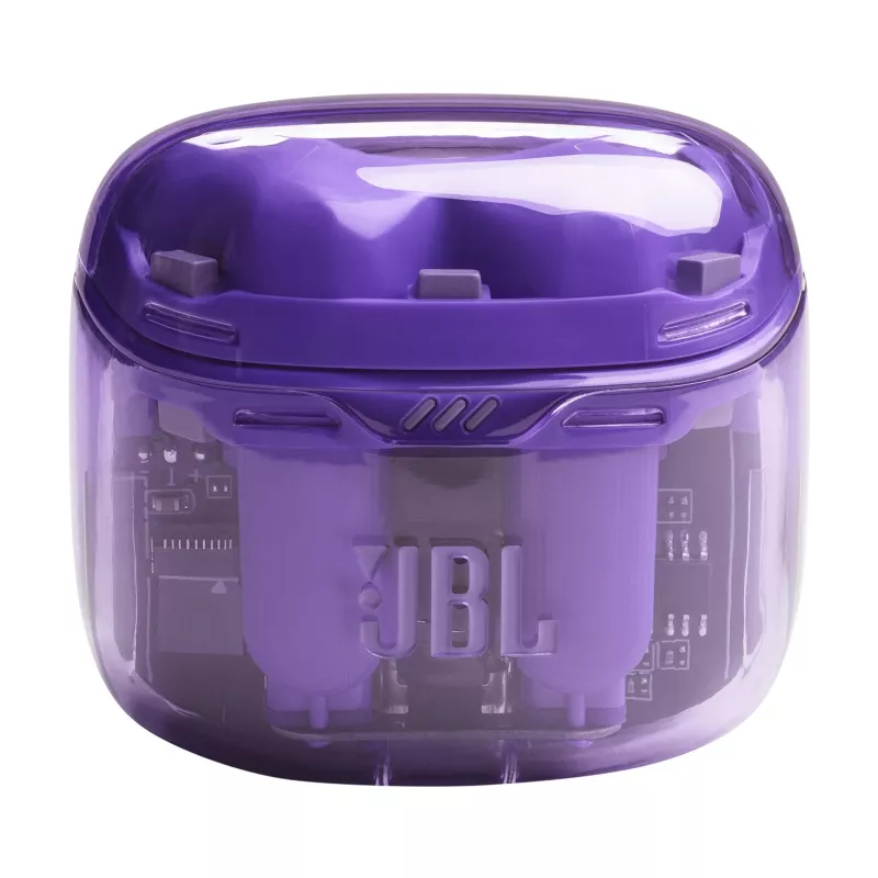 JBL Tune Flex Ghost Edition belaidės ausinės TWS, violetinės, permatomos