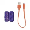 JBL Tune Flex Ghost Edition belaidės ausinės TWS, violetinės, permatomos