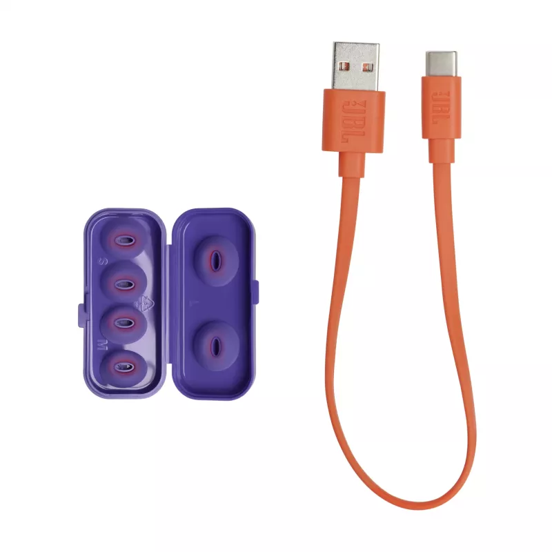 JBL Tune Flex Ghost Edition belaidės ausinės TWS, violetinės, permatomos