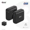 CLUB3D CAC-1908EU kelioninis 100 W USB-C PD 3.0 įkroviklis su GaN technologija