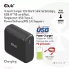 CLUB3D CAC-1908EU kelioninis 100 W USB-C PD 3.0 įkroviklis su GaN technologija