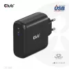 CLUB3D CAC-1908EU kelioninis 100 W USB-C PD 3.0 įkroviklis su GaN technologija