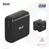 CLUB3D CAC-1908EU kelioninis 100 W USB-C PD 3.0 įkroviklis su GaN technologija
