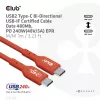 CLUB3D USB2 Type-C abipusis USB-IF sertifikuotas laidas, duomenys 480 Mb, PD 240W (48V/5A) EPR, M/M, 1 m