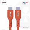 CLUB3D USB2 Type-C abipusis USB-IF sertifikuotas laidas, duomenys 480 Mb, PD 240W (48V/5A) EPR, M/M, 1 m