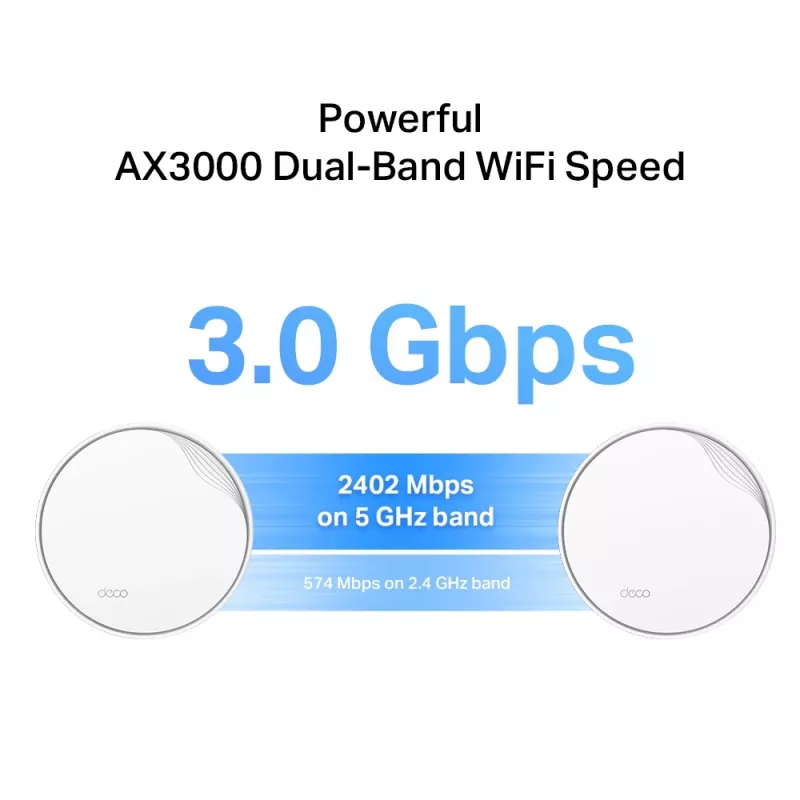TP-Link Deco X50-PoE AX3000 belaidis maršrutizatorius WiFi 6 tinklo sistema su PoE