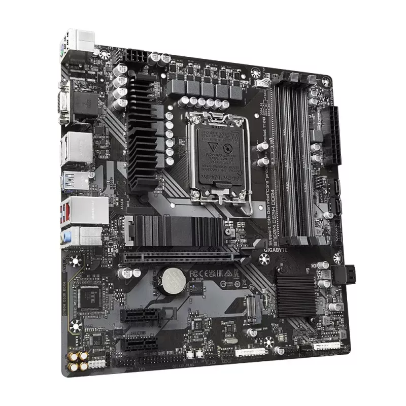 Pagrindinė plokštė GIGABYTE B760M DS3H DDR4 Micro ATX, Intel LGA 1700, 4x DIMM, 128GB, 2.5Gb LAN, 2x M.2, HDMI+DP