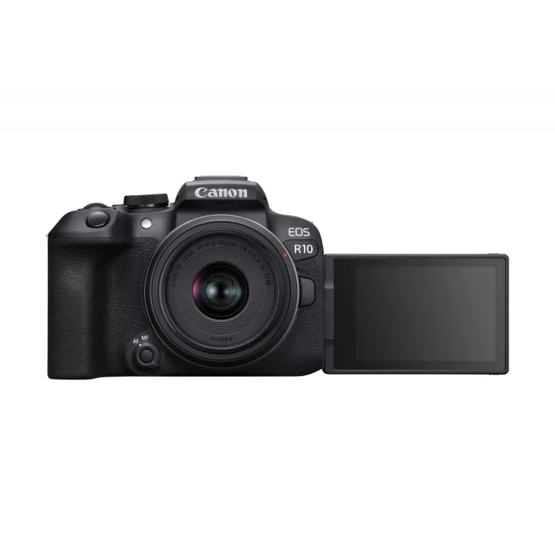 Canon EOS R10 + RF-S 18-45mm F4.5-6.3 IS STM veidrodinis fotoaparatas 24,2 MP CMOS juodas